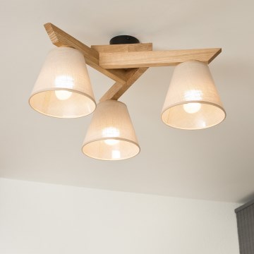 Deckenleuchte ANTONIO 3xE14/40W/230V Eiche