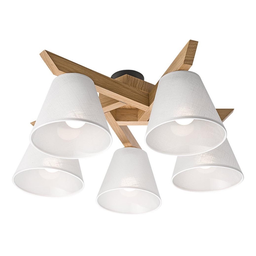 Deckenleuchte ANTONIO 5xE14/40W/230V Eiche