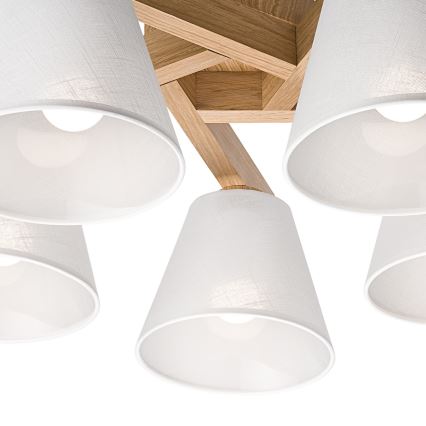 Deckenleuchte ANTONIO 5xE14/40W/230V Eiche