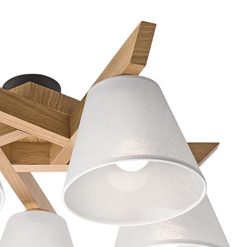 Deckenleuchte ANTONIO 5xE14/40W/230V Eiche