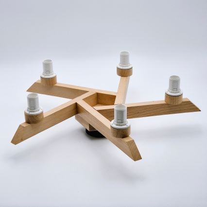 Deckenleuchte ANTONIO 5xE14/40W/230V Eiche