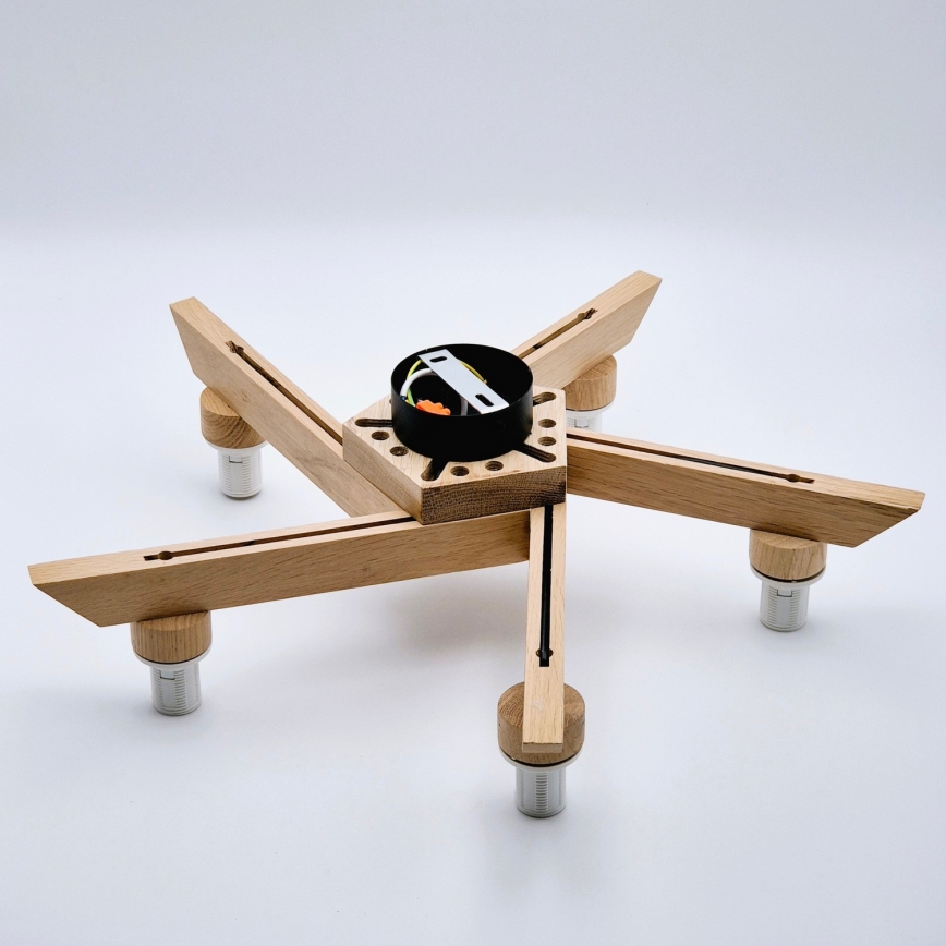 Deckenleuchte ANTONIO 5xE14/40W/230V Eiche