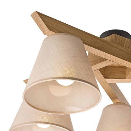 Deckenleuchte ANTONIO 5xE14/40W/230V Eiche