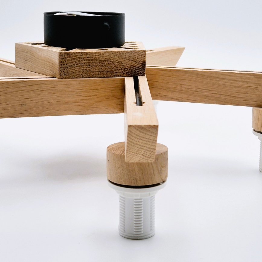 Deckenleuchte ANTONIO 5xE14/40W/230V Eiche