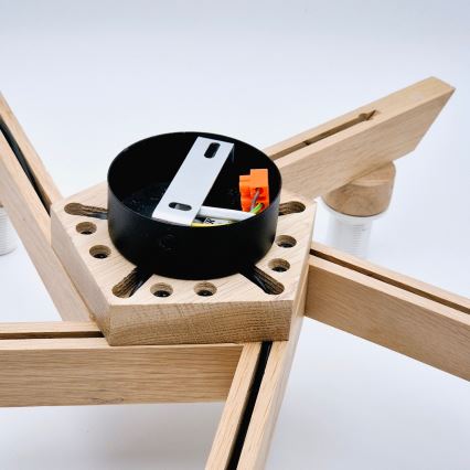 Deckenleuchte ANTONIO 5xE14/40W/230V Eiche