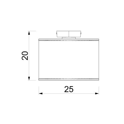 Deckenleuchte ARDEN 1x E27/15 W/230 V, Ø 25 cm, beige