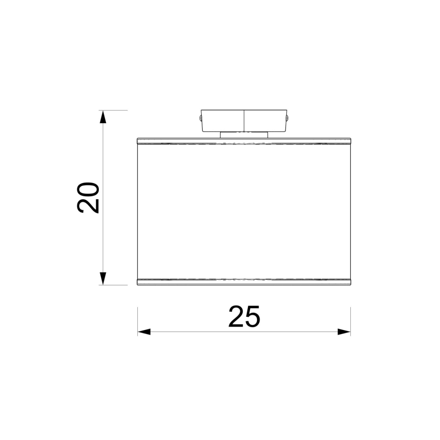 Deckenleuchte ARDEN 1xE27/15W/230V Ø 25 cm schwarz