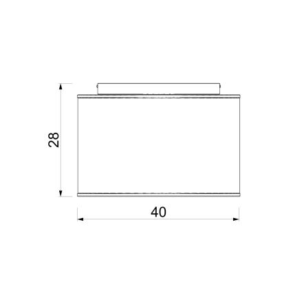 Deckenleuchte ARDEN, 1×E27, 15 W, 230 V, Ø 40 cm, schwarz