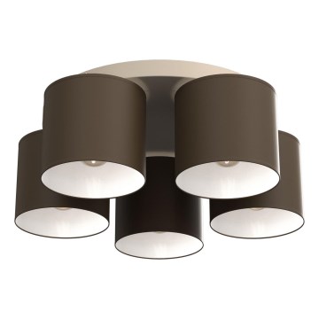 Deckenleuchte ARDEN 5xE27/15W/230V Ø 58 cm beige/braun