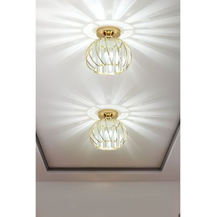 Deckenleuchte BELLA 1xE27/40W/230V Ø 20 cm goldfarben