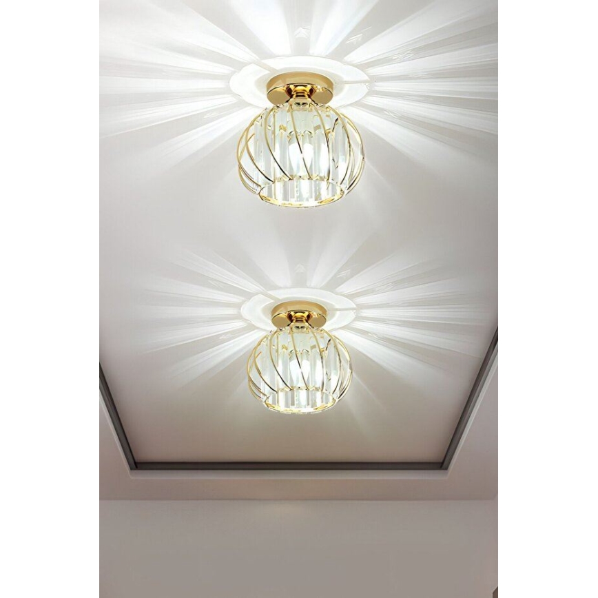 Deckenleuchte BELLA 1xE27/40W/230V Ø 20 cm goldfarben