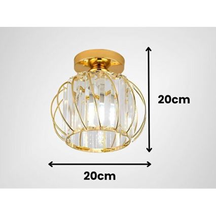 Deckenleuchte BELLA 1xE27/40W/230V Ø 20 cm goldfarben