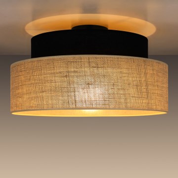 Deckenleuchte BOHO 1xE27/60W/230V d 40 cm schwarz/beige