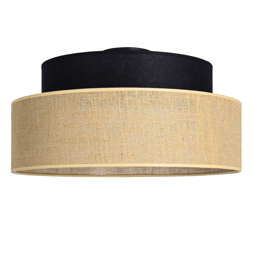 Deckenleuchte BOHO 1xE27/60W/230V d 40 cm schwarz/beige