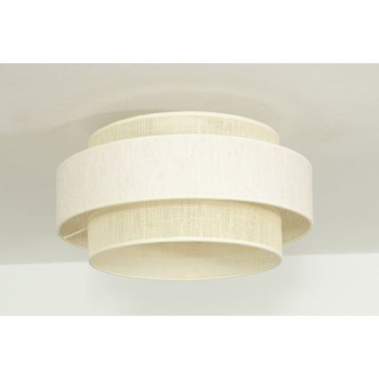 Deckenleuchte BOHO 1xE27/60W/230V Ø 40 cm cremefarben/Jute