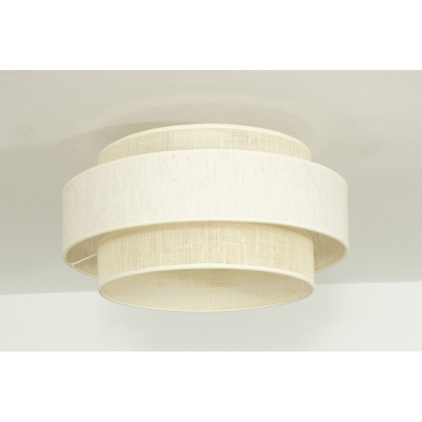 Deckenleuchte BOHO 1xE27/60W/230V Ø 40 cm cremefarben/Jute