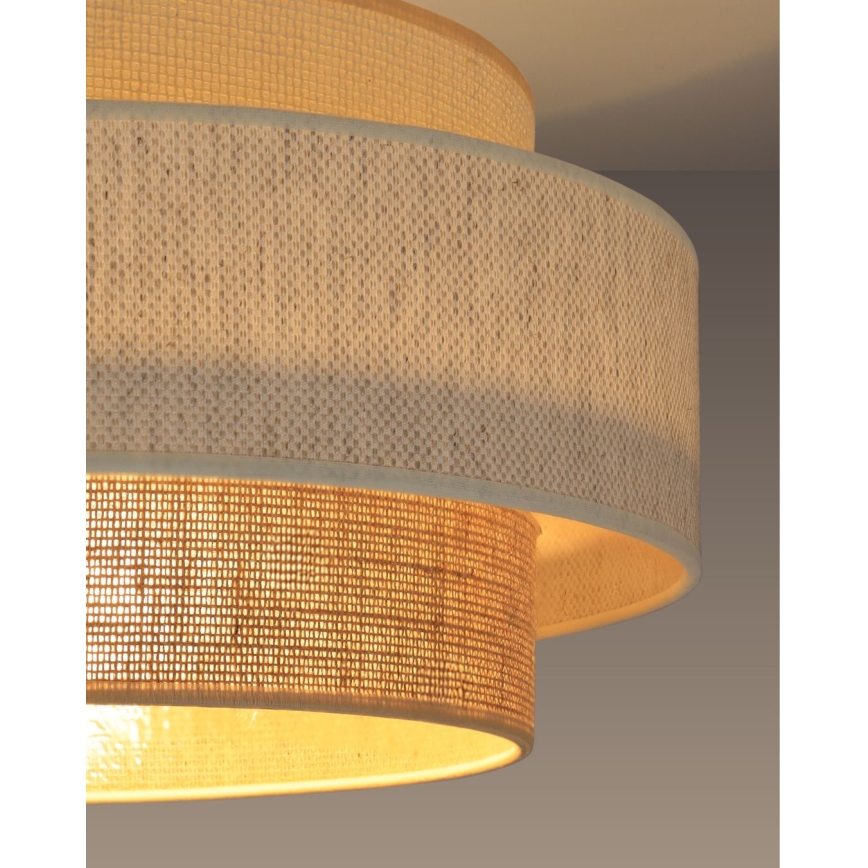 Deckenleuchte BOHO 1xE27/60W/230V Ø 40 cm weiß/jute