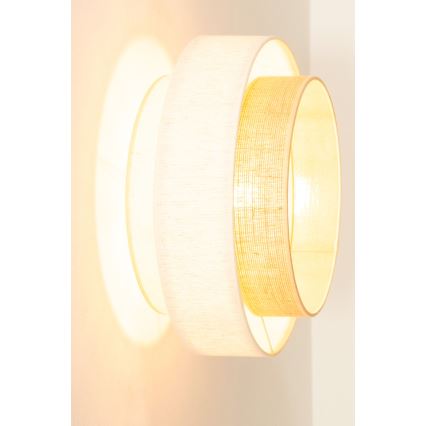 Deckenleuchte BOHO 1xE27/60W/230V Ø 40 cm weiß/jute