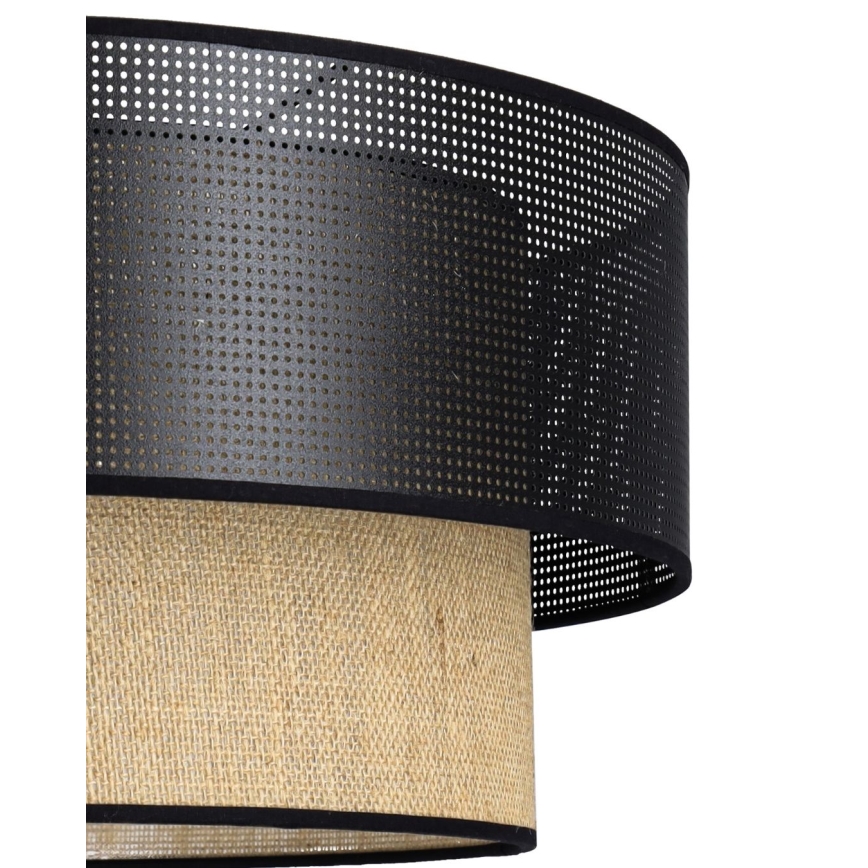 Deckenleuchte BORHO 1xE27/60W/230V Ø 40 cm schwarz/Jute