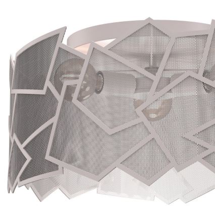 Deckenleuchte CAMO 3xE27/15W/230V Ø 49,5 cm beige