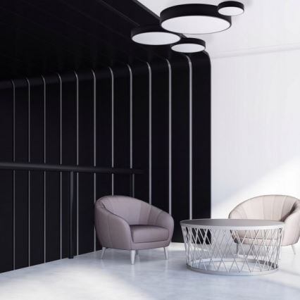 Deckenleuchte CLEO 6xE27/24W/230V d. 80 cm schwarz