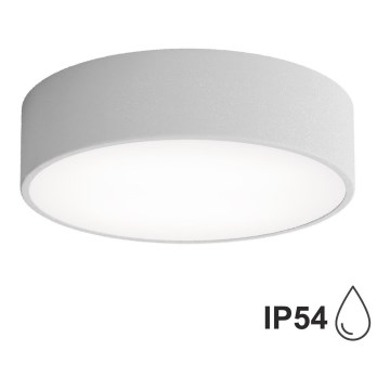 Deckenleuchte CLEO für Badezimmer mit Sensor, 2xE27/24W/230V, Ø 30 cm, grau, IP54