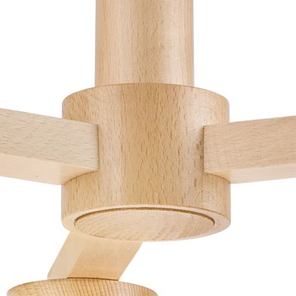 Deckenleuchte ELLIE zum Aufschrauben 3xE27/60W/230V Buche