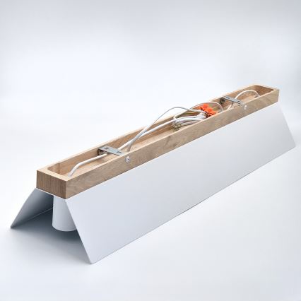 Deckenleuchte ESME 5xE27/15W/230V weiß/Eiche