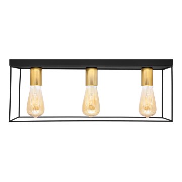 Deckenleuchte FINN 3xE27/15W/230V schwarz/golden