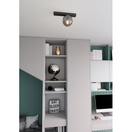 Deckenleuchte FIT 1xE14/10W/230V schwarz/grau