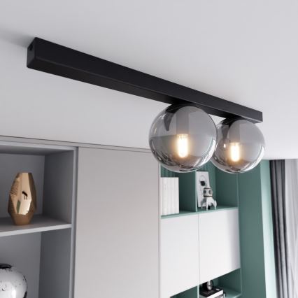 Deckenleuchte FIT 2xE14/10W/230V schwarz/grau