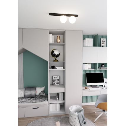 Deckenleuchte FIT 2xE14/10W/230V schwarz/weiß