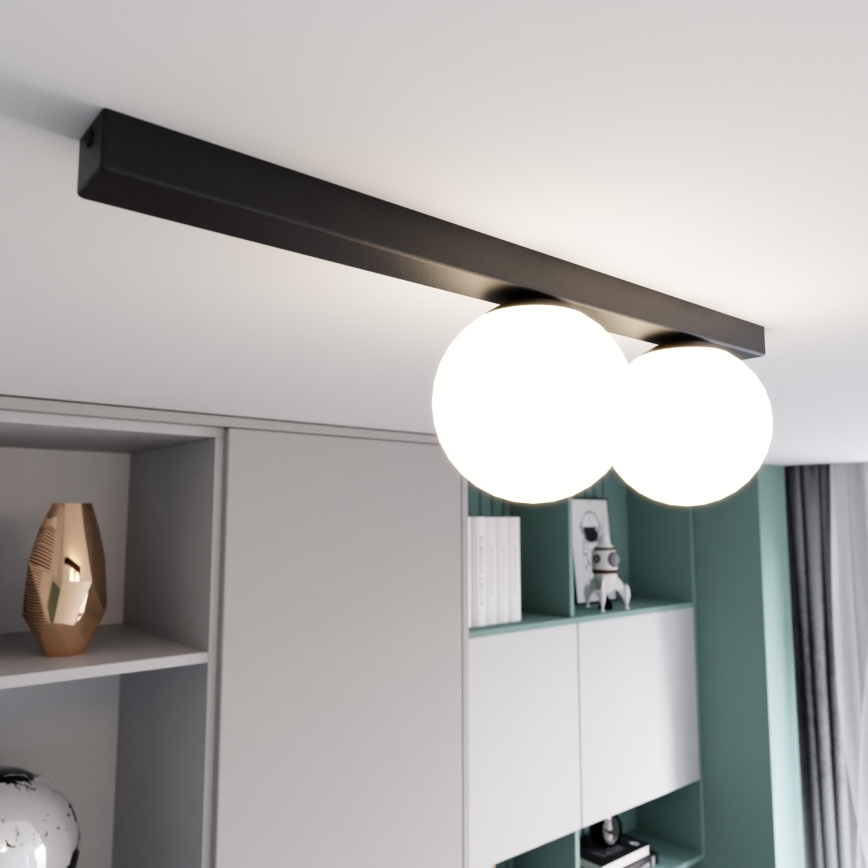 Deckenleuchte FIT 2xE14/10W/230V schwarz/weiß