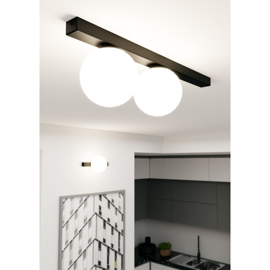 Deckenleuchte FIT 2xE14/10W/230V schwarz/weiß