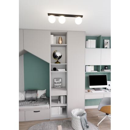 Deckenleuchte FIT 3xE14/10W/230V schwarz/weiß