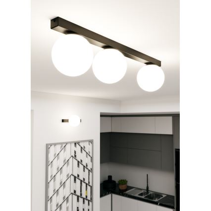 Deckenleuchte FIT 3xE14/10W/230V schwarz/weiß