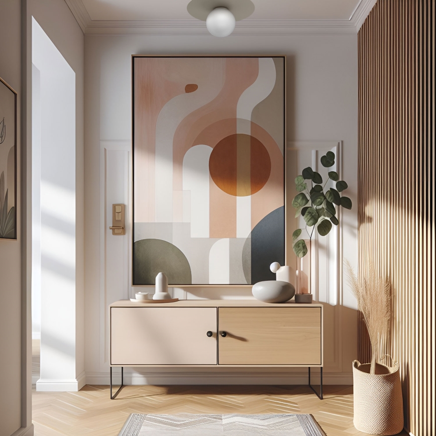 Deckenleuchte FLAT 1xE27/15W/230V Ø 35 cm beige