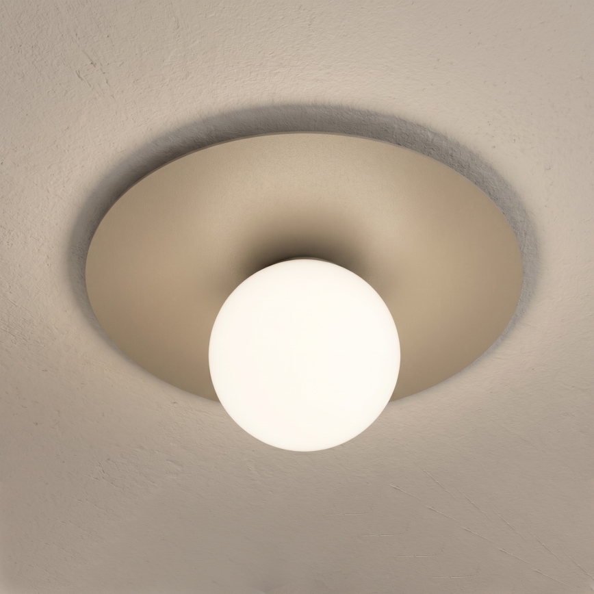 Deckenleuchte FLAT 1xE27/15W/230V Ø 35 cm beige