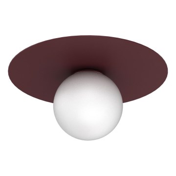 Deckenleuchte FLAT 1xE27/15W/230V Ø 35 cm Bordeaux