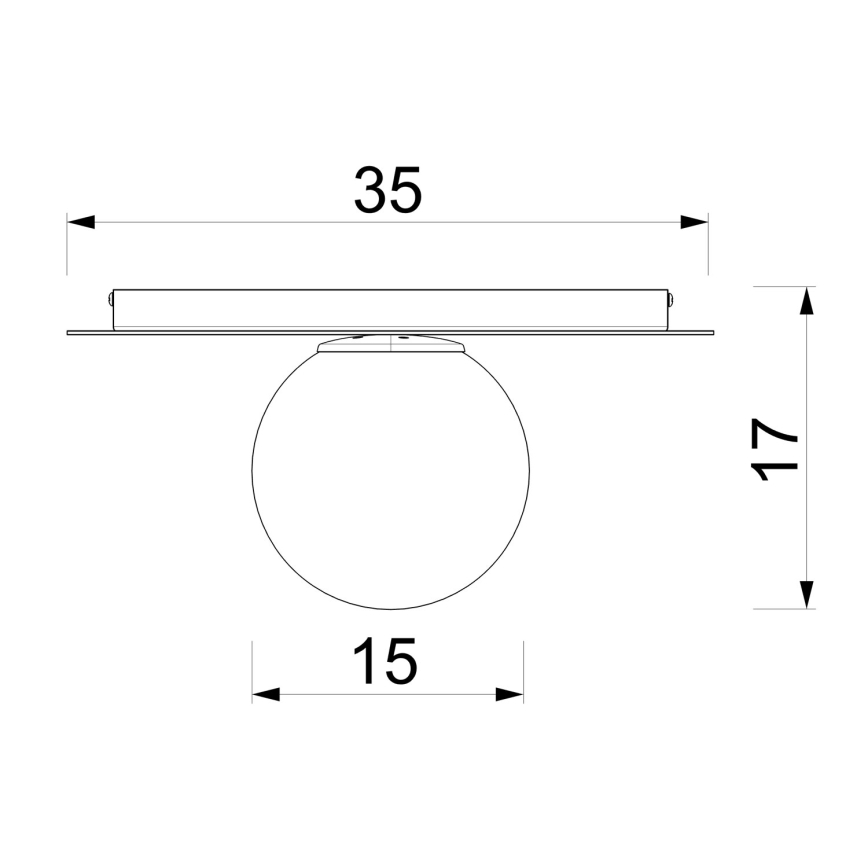Deckenleuchte FLAT 1xE27/15W/230V Ø 35 cm cremefarben