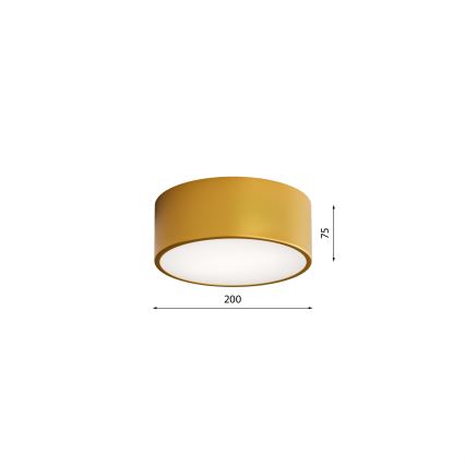 Deckenleuchte für Badezimmer CLEO 1xE27/24W/230V d 20 cm golden IP54