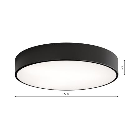 Deckenleuchte für Badezimmer CLEO 4xE27/24W/230V d 50 cm schwarz IP54