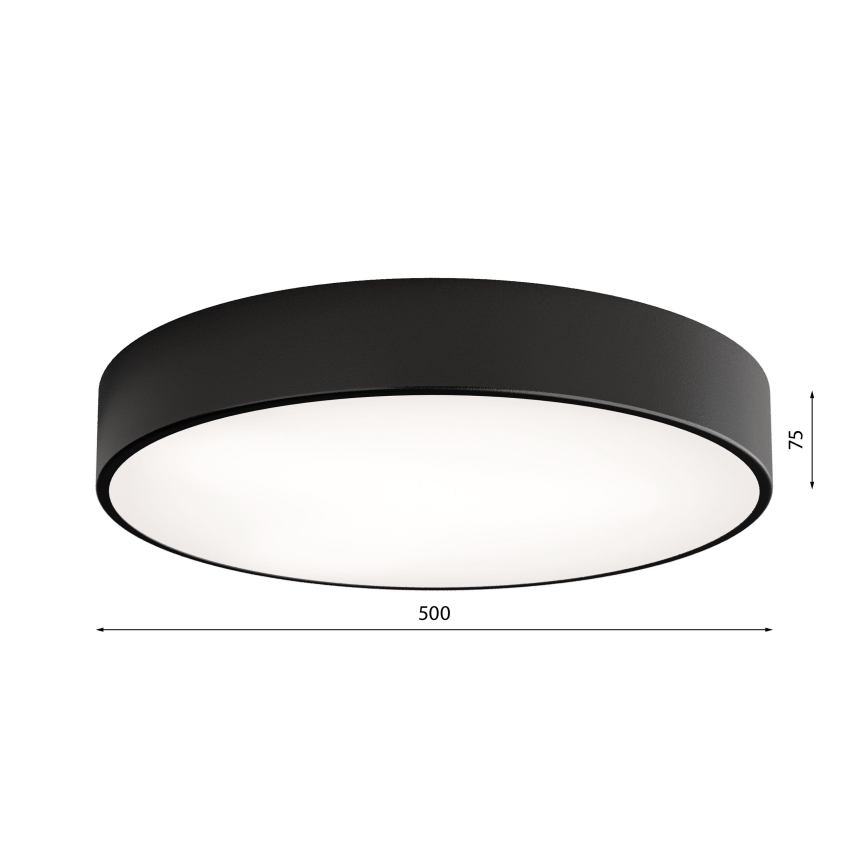 Deckenleuchte für Badezimmer CLEO 4xE27/24W/230V d 50 cm schwarz IP54