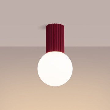 Deckenleuchte für Badezimmer HALO 1xG9/8W/230V d 12 cm IP44 rot