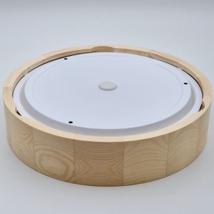 Deckenleuchte für Badezimmer NATURAL 3xE27/15W/230V IP54 Kiefer ø 37 cm - FSC-zertifiziert