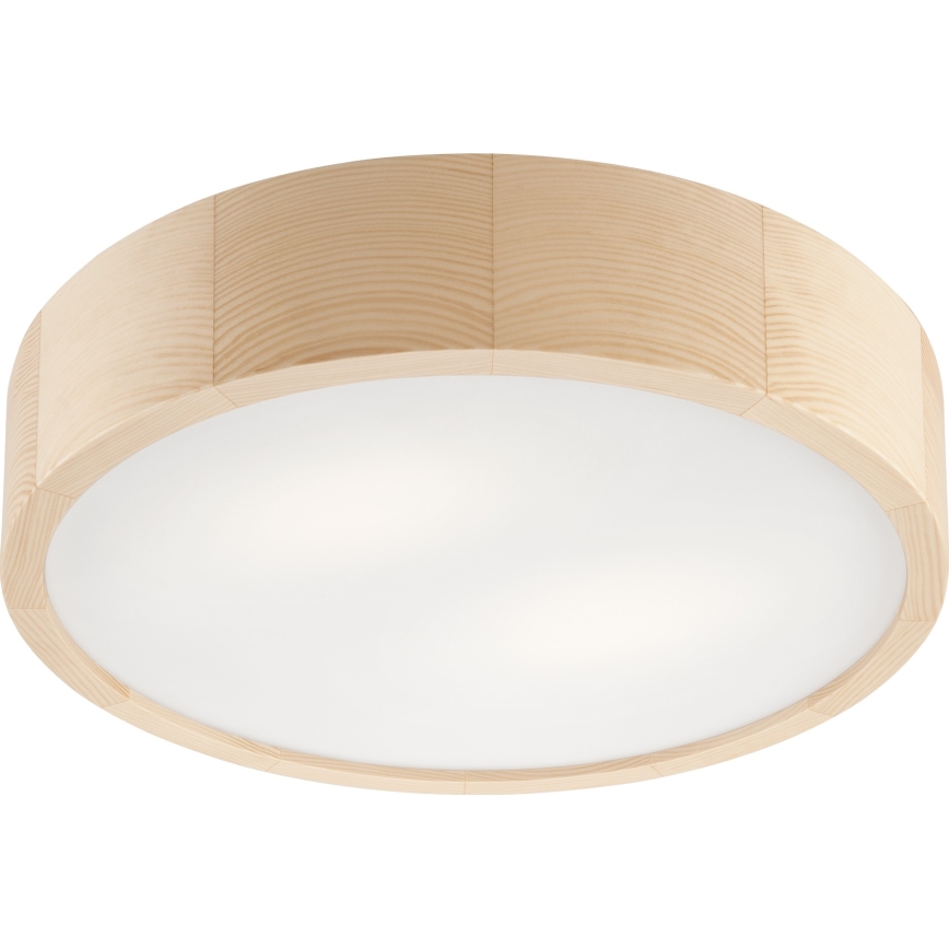 Deckenleuchte für Badezimmer NATURAL 3xE27/15W/230V IP54 Kiefer ø 37 cm - FSC-zertifiziert