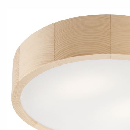 Deckenleuchte für Badezimmer NATURAL 3xE27/15W/230V IP54 Kiefer ø 37 cm - FSC-zertifiziert