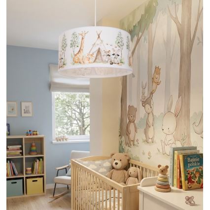 Deckenleuchte für Kinderzimmer KIDS ROOM 1xE27/60W/230V Ø 40 cm mit Tiermotiven