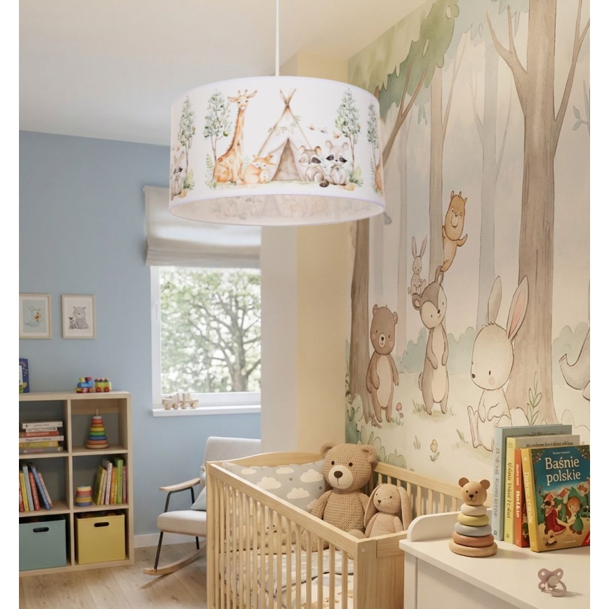 Deckenleuchte für Kinderzimmer KIDS ROOM 1xE27/60W/230V Ø 40 cm mit Tiermotiven