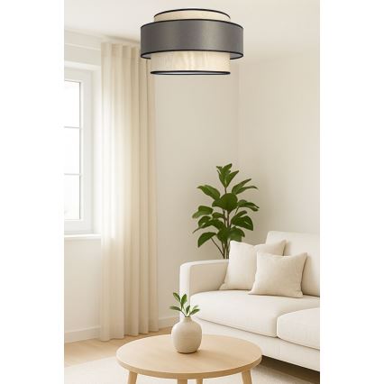 Deckenleuchte GRACE 1xE27/60W/230V cremefarben/grau